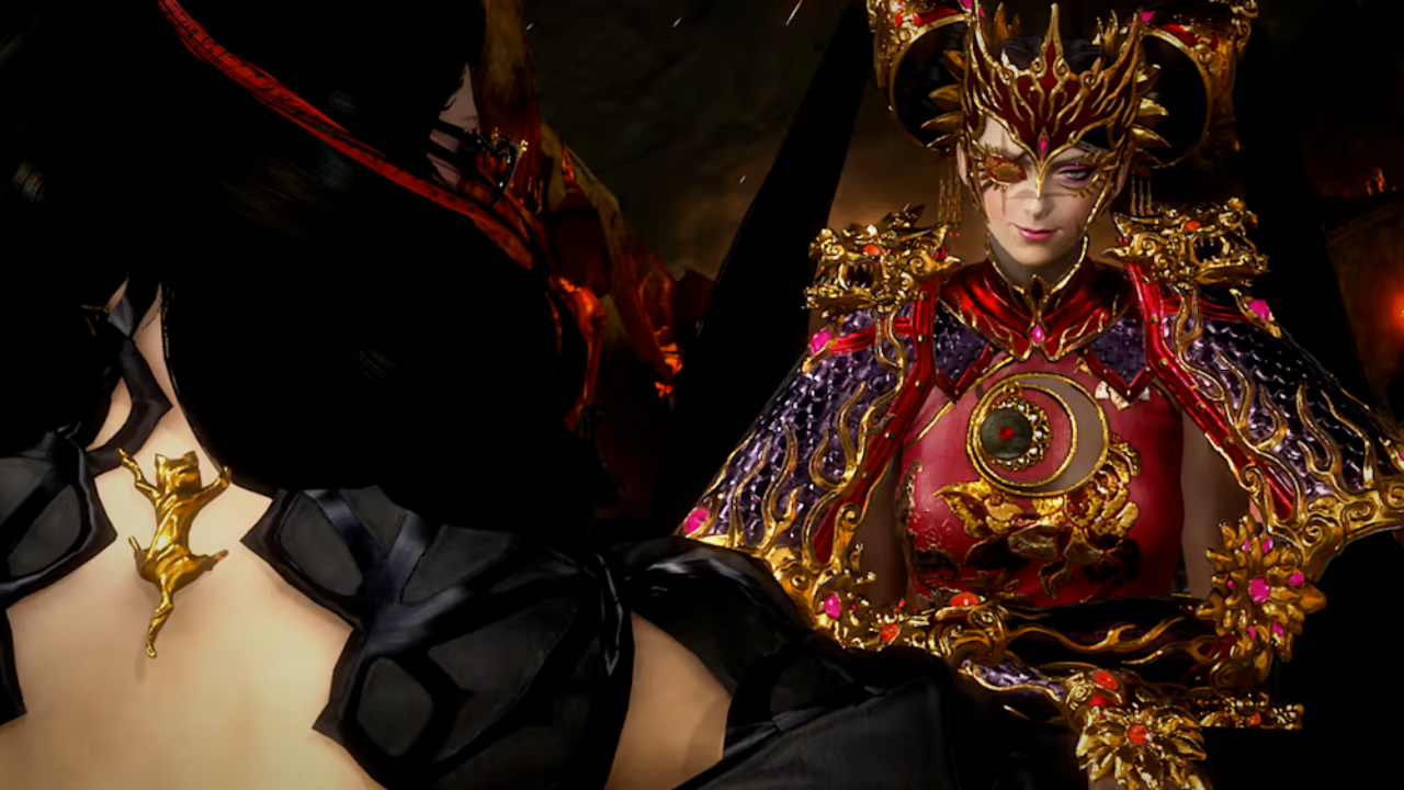 Bayonetta menghadapi seorang wanita yang sangat mirip dengannya.