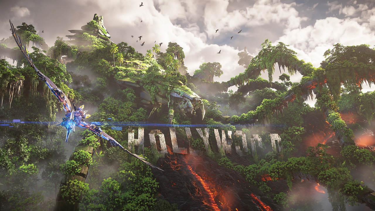 Limbah perbukitan Hollywood yang ditumbuhi tanaman.