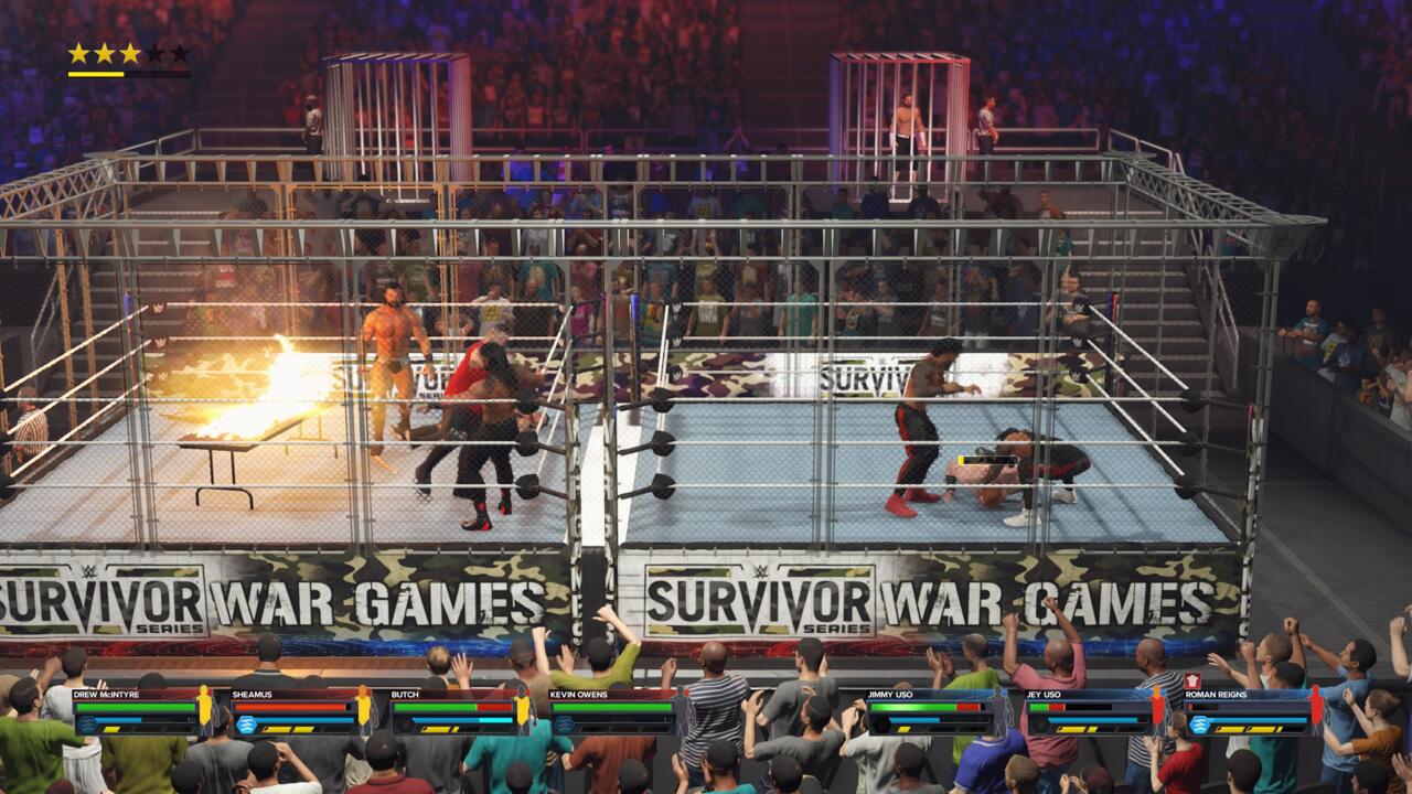 A WarGames match in WWE 2k23