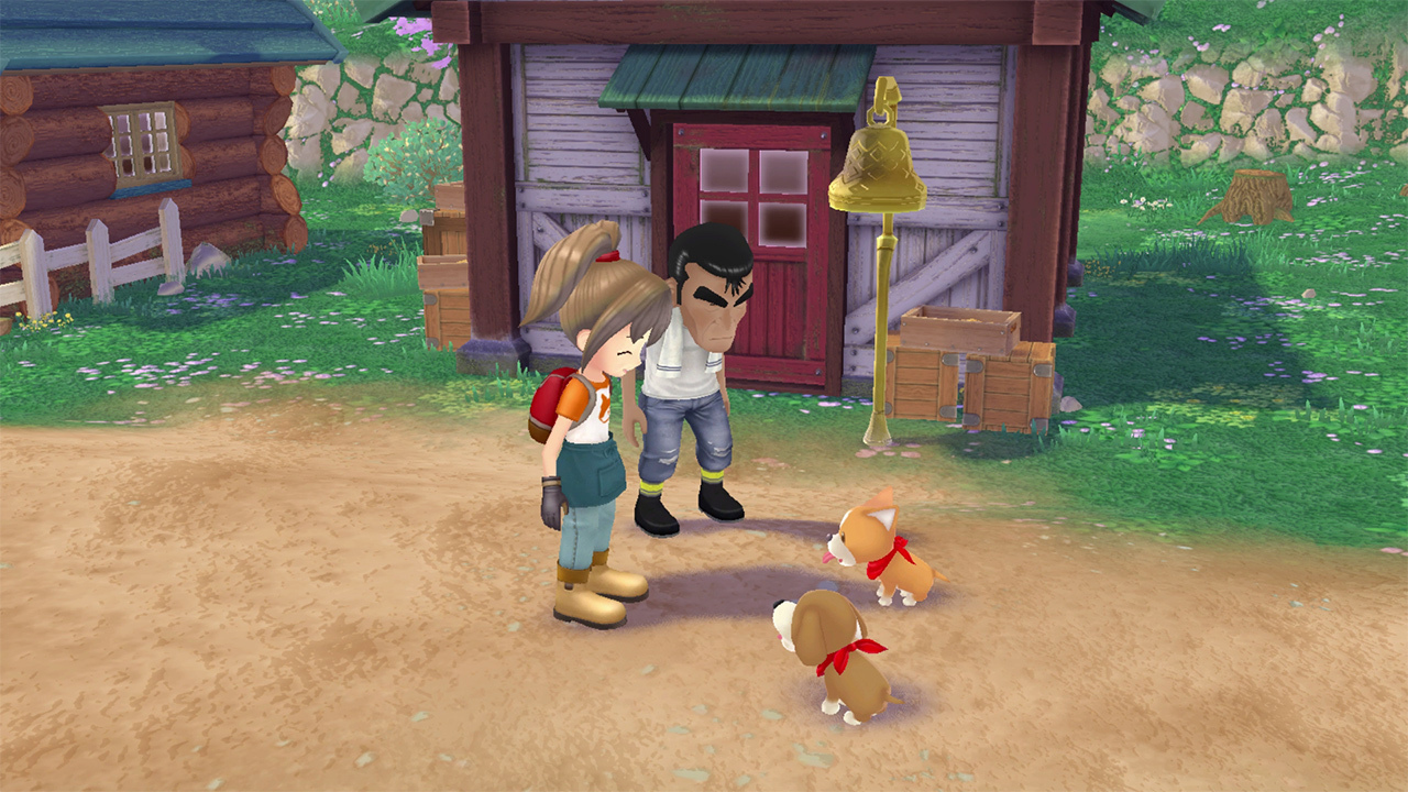 The farmer and Takakura find two dogs.